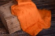 Decke aus Wolle - orange
