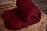 Decke aus Wolle in Bordeaux