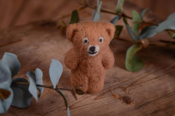 Light brown little bear toy 9 cm