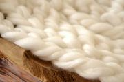 Tresse en laine blanc