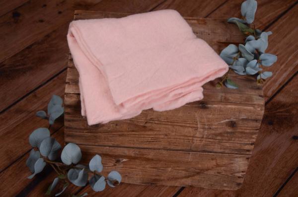 Wrap en laine rose clair