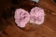 Violet mohair bow with rope