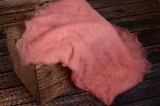 Decke aus Wolle - rosa