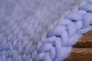 Blue small plaited blanket