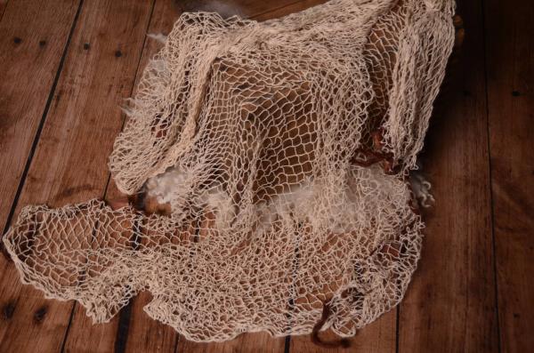Beige fishing net