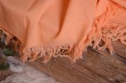 Tissu avec franges orange clair