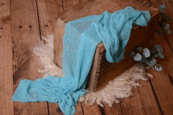 Wrap aus Zellwolle in Türkisblau