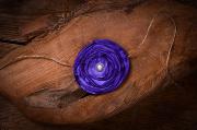 Haarreif mit Blume - violett