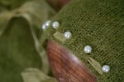 Olive green mohair set with ribbons