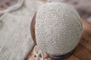 Grey mohair hat and dungaree set