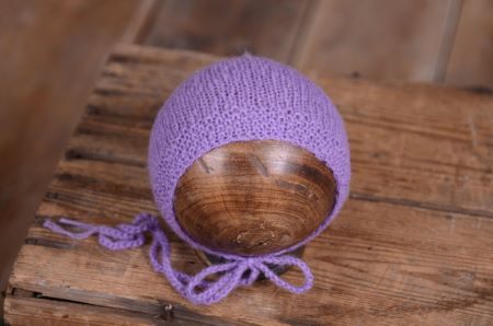 Lilac smooth mohair hat