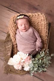 Light camel plaited blanket