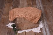Earth brown plaited blanket
