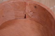 DAMAGED - Brown heart-shaped bowl
