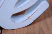 DAMAGED - Blue one letters