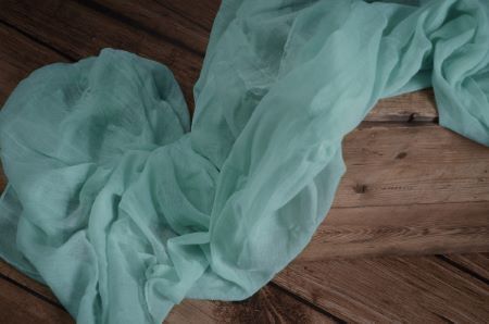 Wrap mousseline turquoise clair