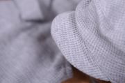 Grey dungarees and cap set