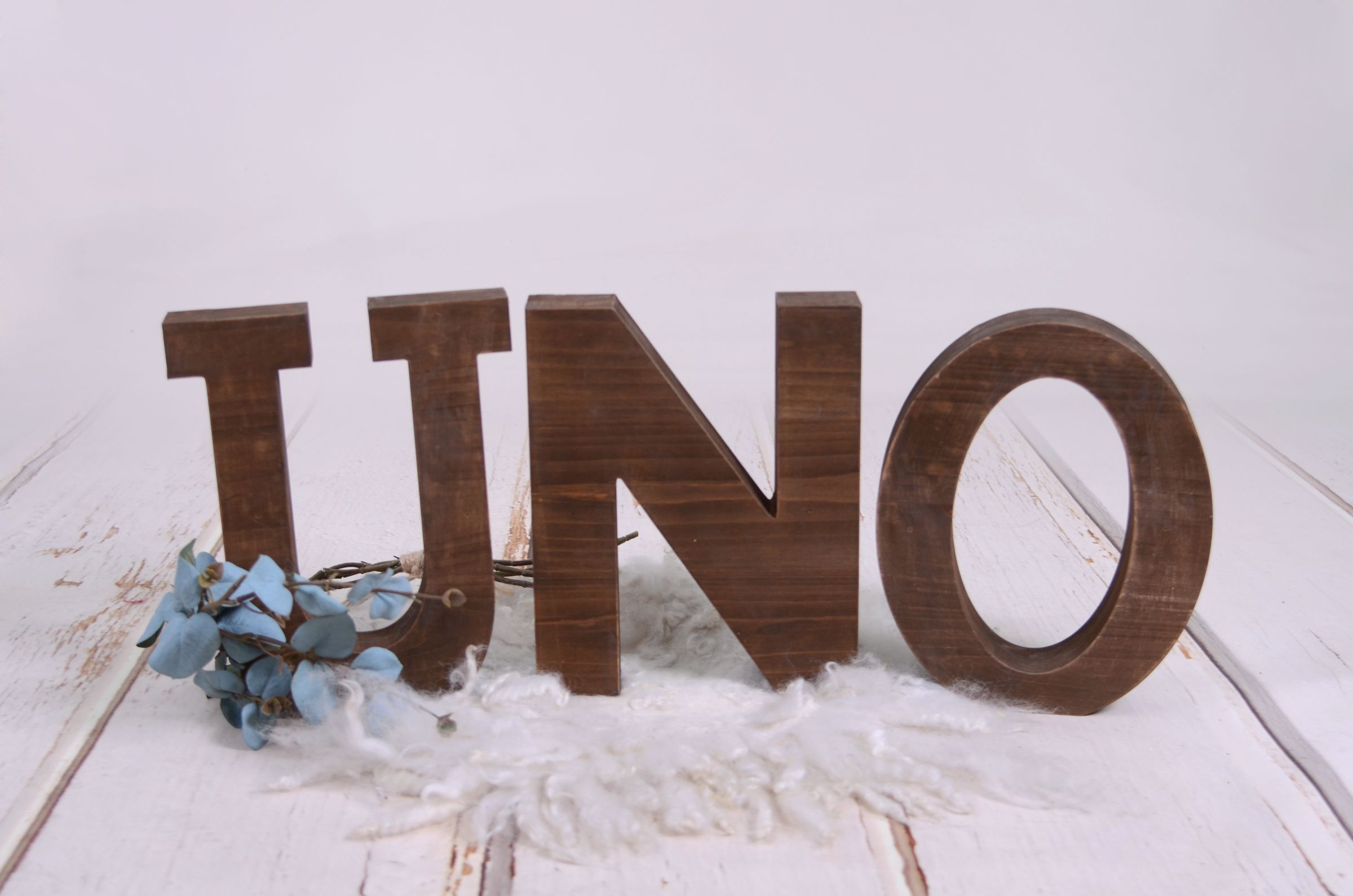 Brown UNO letters  31 cm