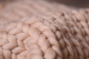 Light camel plaited blanket