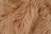 Manta de pelo extralargo liso camel