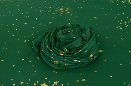 Dark green stars wrap and fabric pack