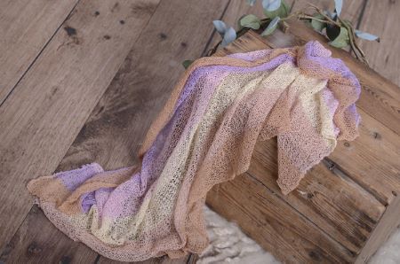 Mehrfarbiger Wrap aus Zellwolle