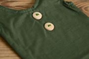 Bottle green stitch sleeveless bodysuit