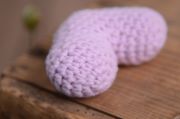 Lilac crochet heart