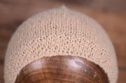 Beige smooth mohair hat