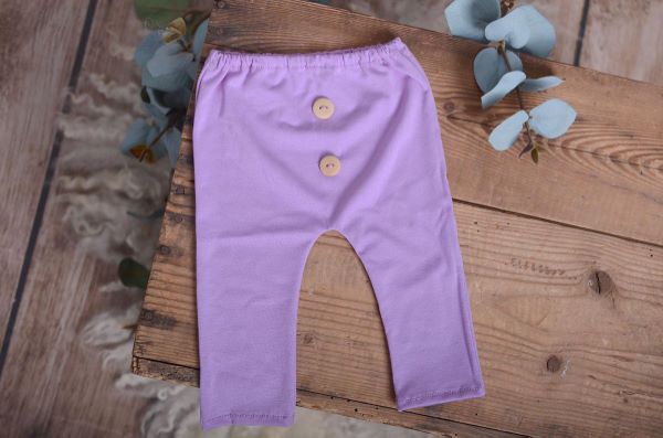 Pantalone in maglia lilla