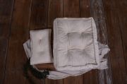 Beige large mattress and pillow set