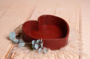 Red heart-shaped bowl