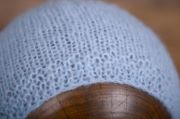 sky blue smooth mohair hat
