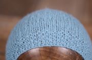 Turquoise smooth mohair hat