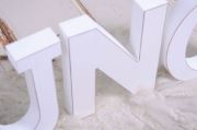 Große Buchstaben UNO in Weiß