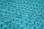 Turquoise small plaited blanket