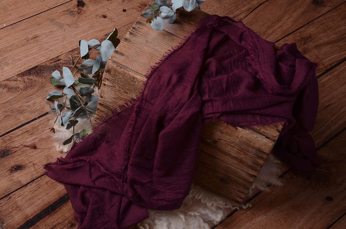 Burgundy cotton wrap