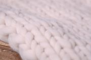 Light beige small plaited blanket