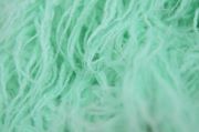 Mint green extra long curly-hair blanket