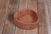 DAMAGED - Brown heart-shaped bowl
