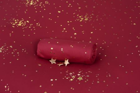 Burgundy stars fabric