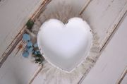 White heart-shaped bowl
