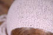 Light pink smooth mohair hat