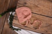 Dark pink smooth mohair hat