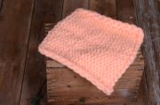 Salmon small plaited blanket