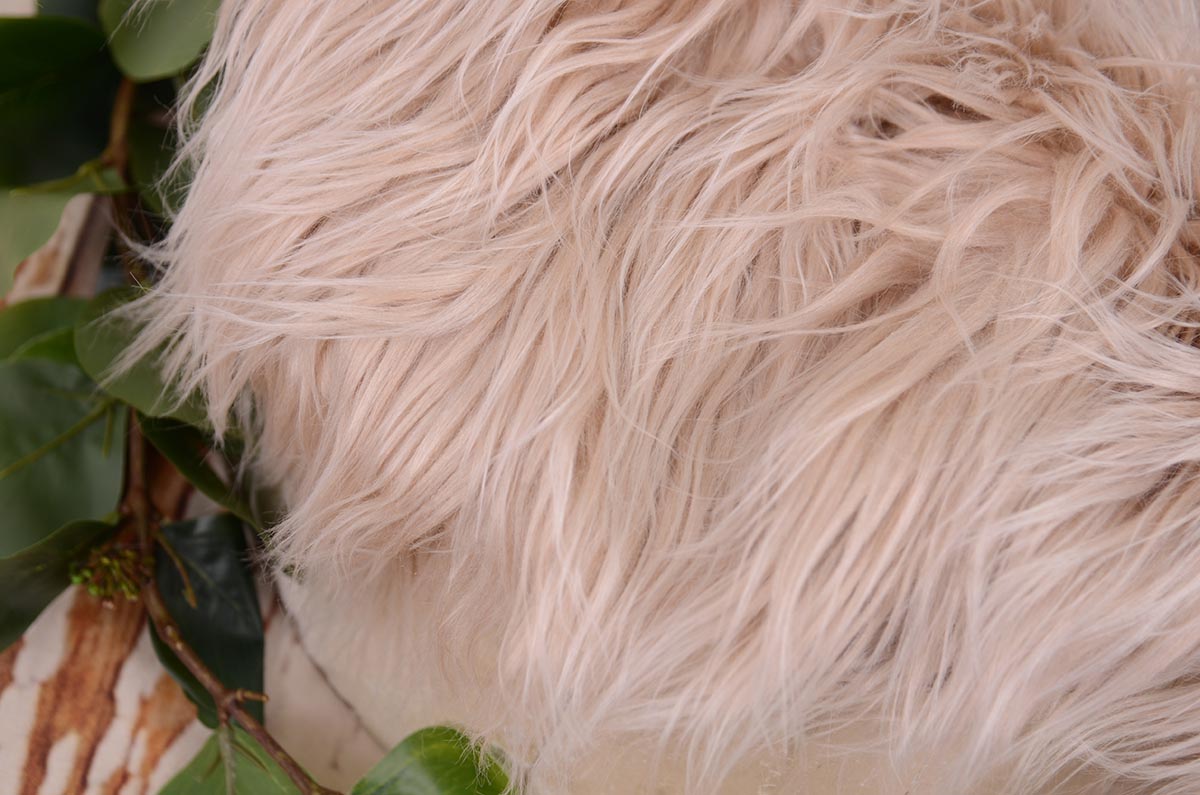 Ivory extra long straight-hair blanket