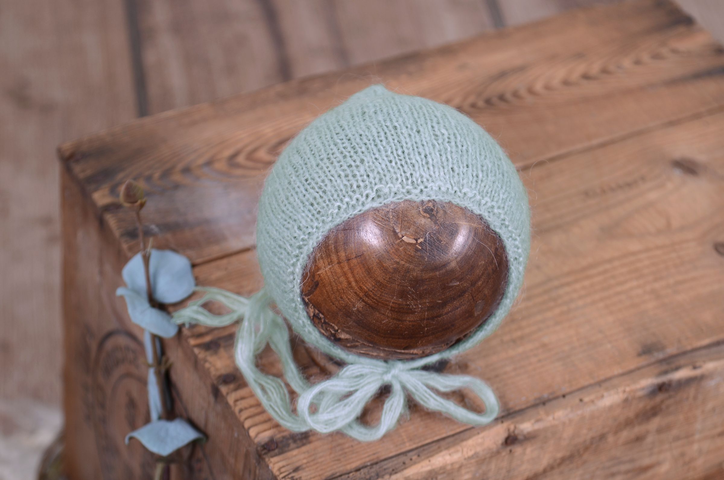 Capota de angora gris claro