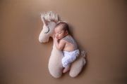 Beige horse pillow
