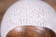 White smooth mohair hat