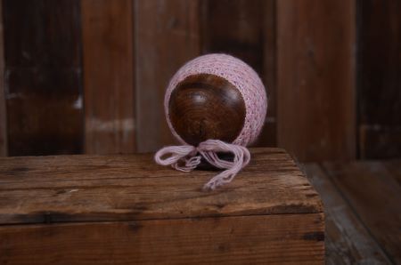 Pink multicoloured mohair hat